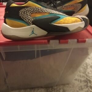 Nike Jordan Luka 2 Yellow and Black Sneakers with Animal Print